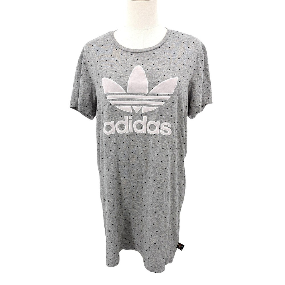 Adidas‎ x Pharrell Williams Trefoil Tee Dress Gray Minimal Streetwear Women's XS
